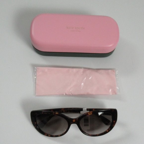 Kate Spade New York Women\'s 56MM Everett Cat-Eye Sunglasses - Dark Havana NIP